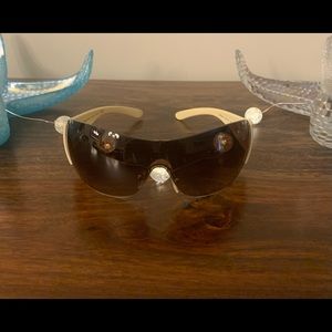 Authentic PRADA Wraparound Sunglasses; Ivory